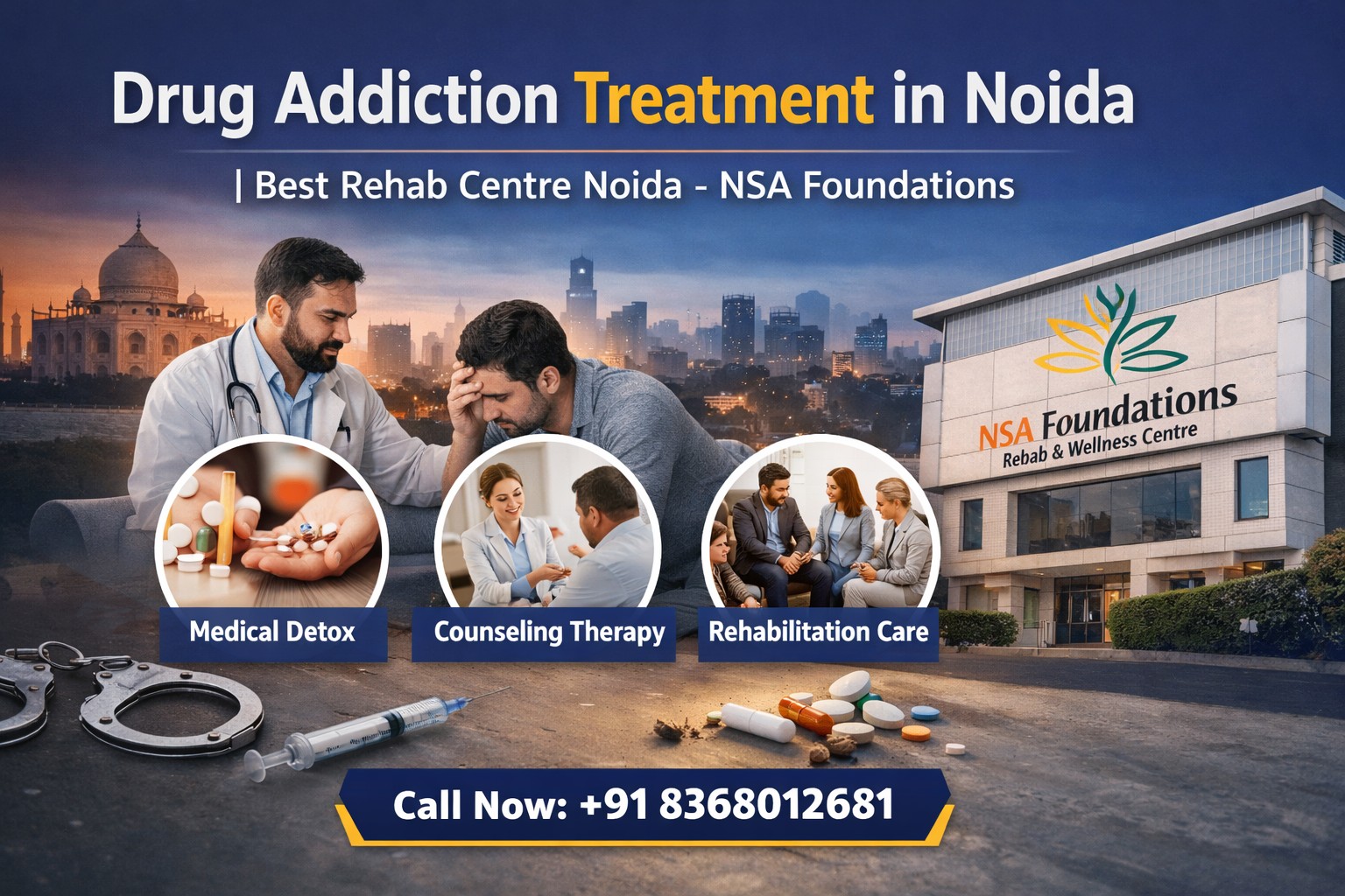 Drug de addition Centre in Noida