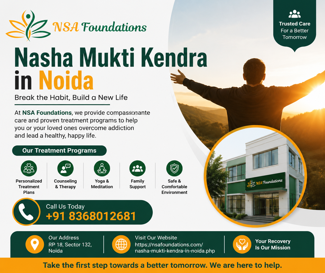 NSA Foundations – Nasha Mukti Kendra in Noida